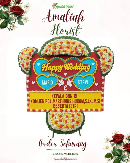 Papan Bunga Pernikahan Anak Tuha